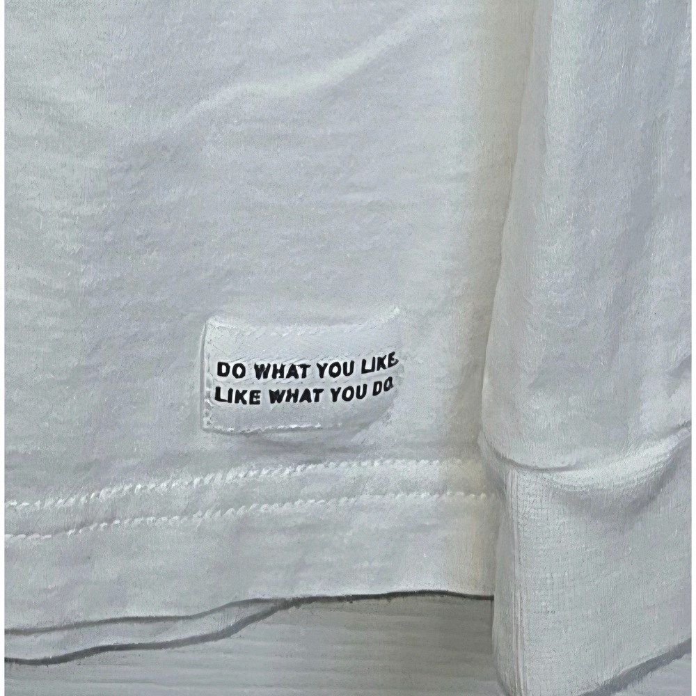 VTG Life is Good Long Sleeve Tee Womens Sz Large White Mountain Theme - Picture 7 of 10